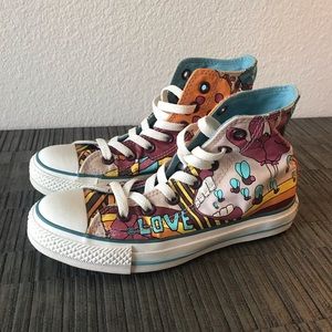 Peace & Love Converse High-Tops